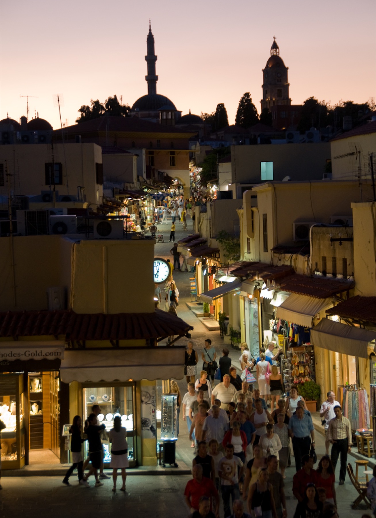 Rhodes Old Town night out private transfer