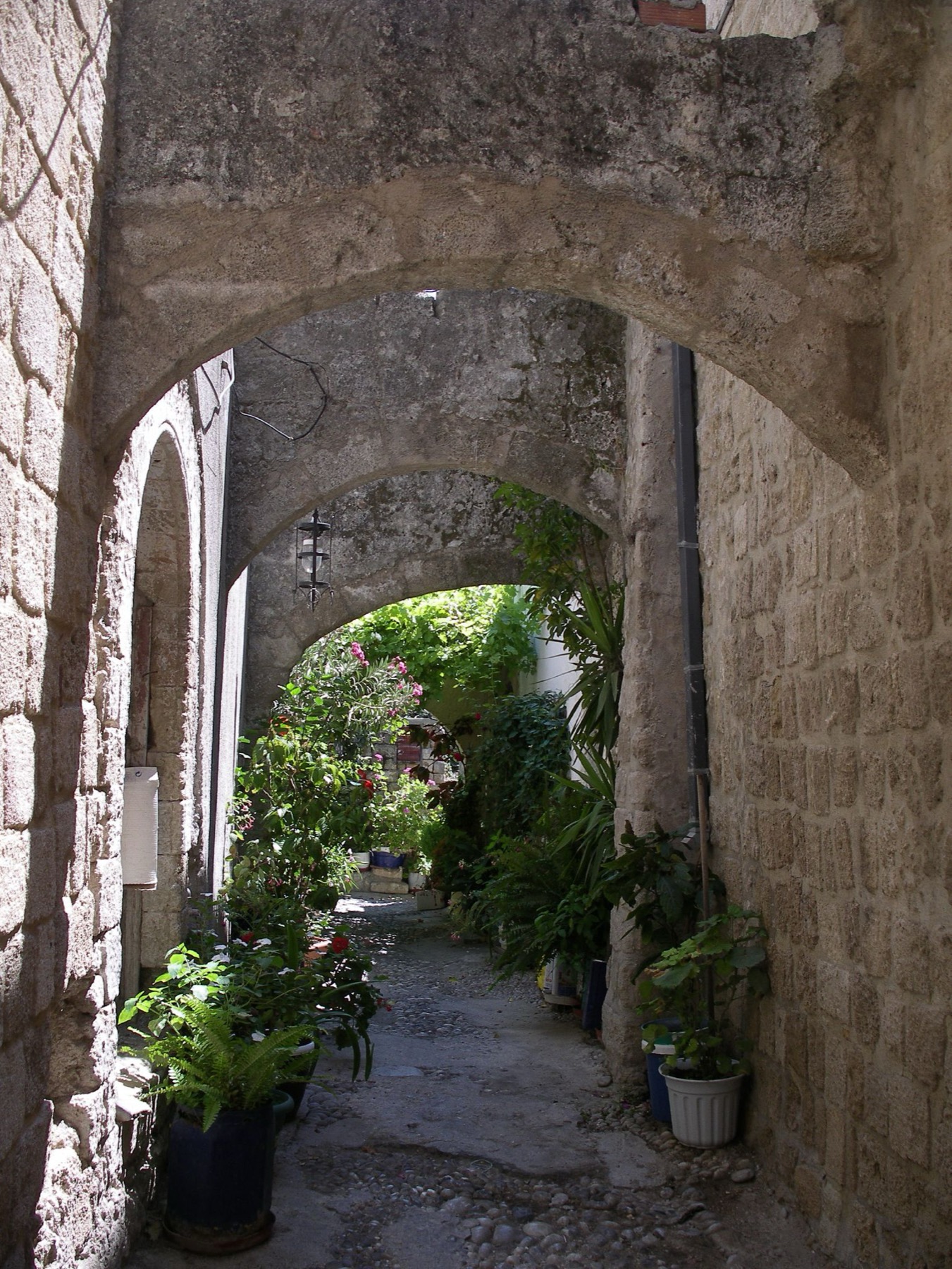 Rhodes Old Town street for daily shopping