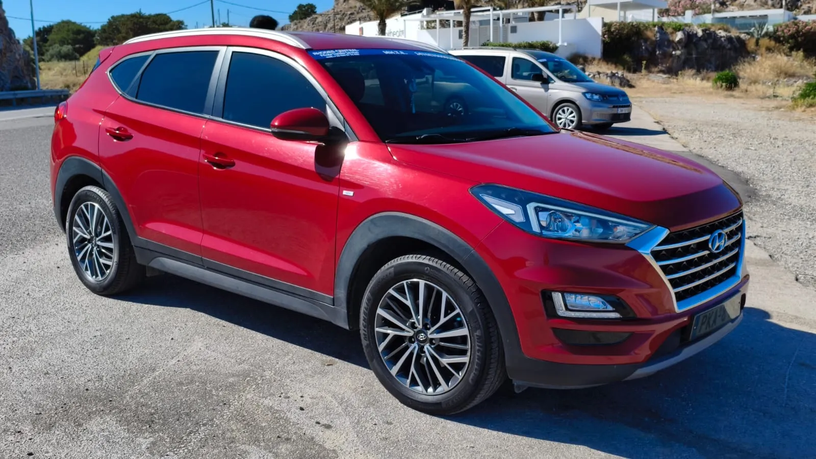 Red Hyundai Tucson private transfer SUV